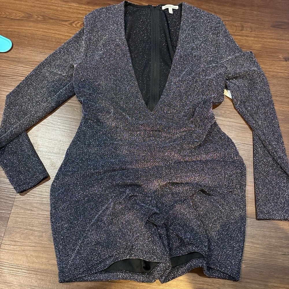 Charlotte Russe Black Glitter Dress